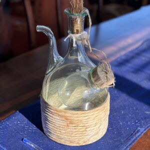 Vintage Vetrieria Etrusca Italian Glass Wine Decanter Flask