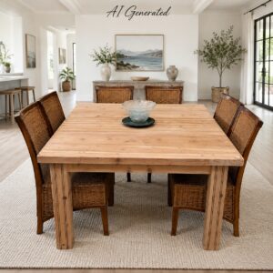 Solid Pine Square Dining Table
