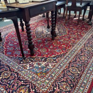 Authentic Persian Kashan Floral Wool Carpet